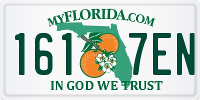 FL license plate 1617EN