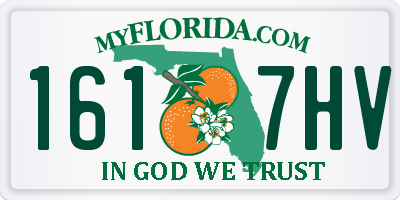 FL license plate 1617HV