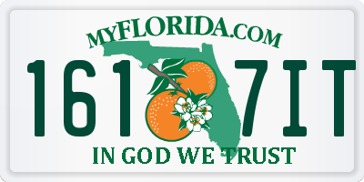 FL license plate 1617IT