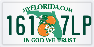 FL license plate 1617LP