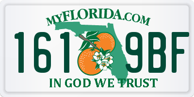 FL license plate 1619BF