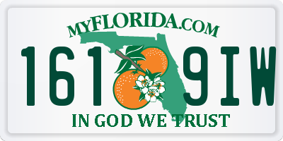 FL license plate 1619IW