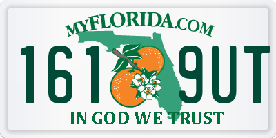 FL license plate 1619UT