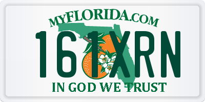 FL license plate 161XRN