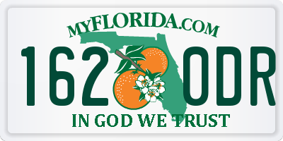 FL license plate 1620DR
