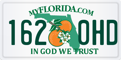 FL license plate 1620HD