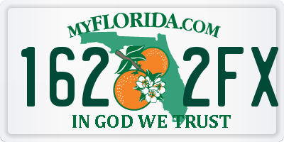 FL license plate 1622FX