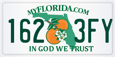 FL license plate 1623FY