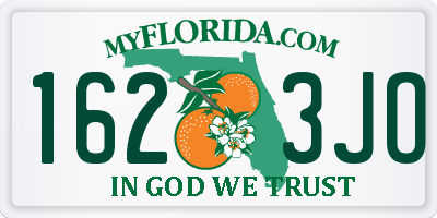 FL license plate 1623JO