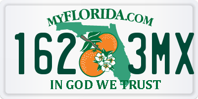 FL license plate 1623MX