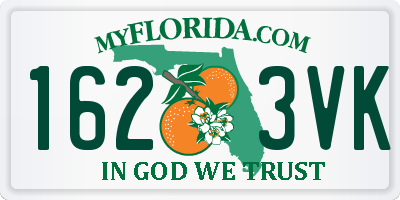 FL license plate 1623VK