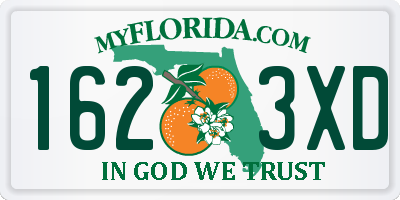 FL license plate 1623XD