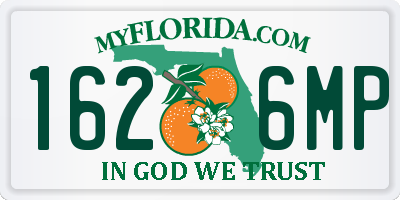 FL license plate 1626MP