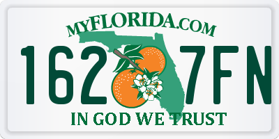 FL license plate 1627FN