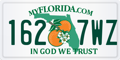 FL license plate 1627WZ