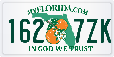 FL license plate 1627ZK