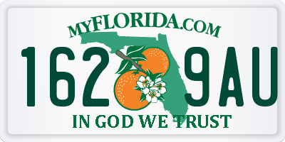 FL license plate 1629AU