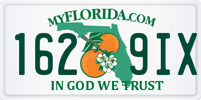 FL license plate 1629IX