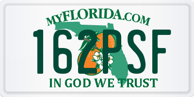 FL license plate 162PSF