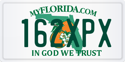 FL license plate 162XPX