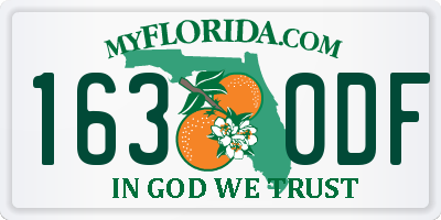 FL license plate 1630DF