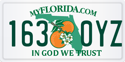 FL license plate 1630YZ