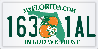 FL license plate 1631AL
