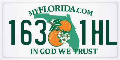FL license plate 1631HL