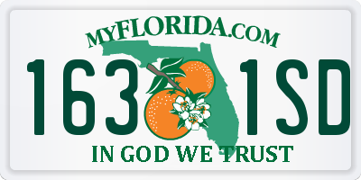 FL license plate 1631SD