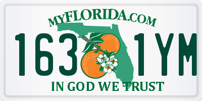 FL license plate 1631YM