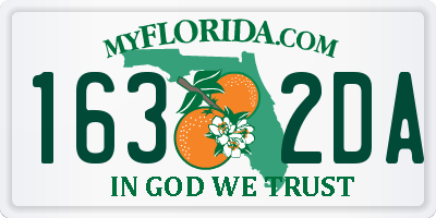 FL license plate 1632DA