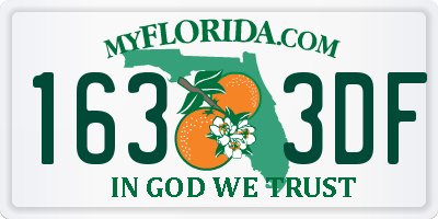 FL license plate 1633DF
