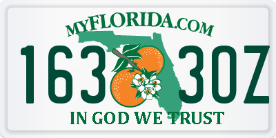 FL license plate 1633OZ