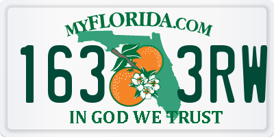 FL license plate 1633RW
