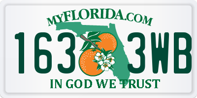 FL license plate 1633WB