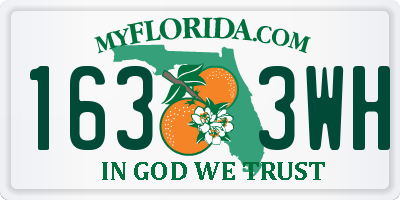 FL license plate 1633WH
