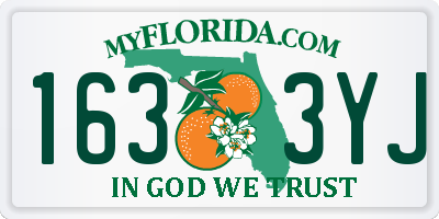 FL license plate 1633YJ