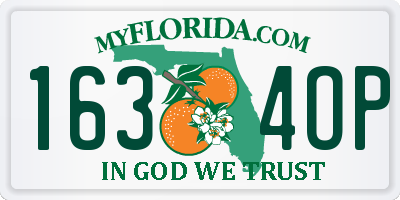 FL license plate 1634OP