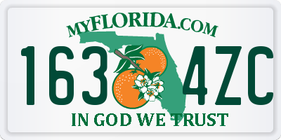 FL license plate 1634ZC