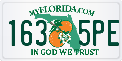 FL license plate 1635PE