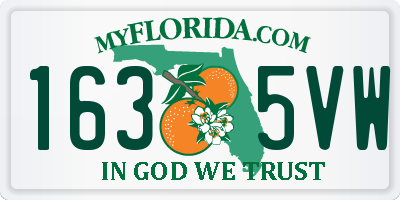FL license plate 1635VW