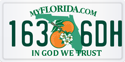FL license plate 1636DH