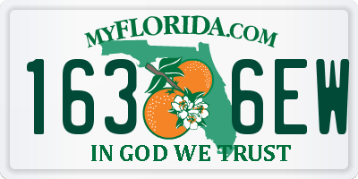 FL license plate 1636EW
