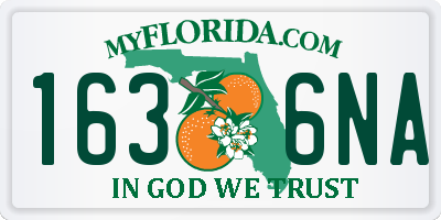 FL license plate 1636NA