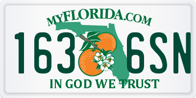 FL license plate 1636SN