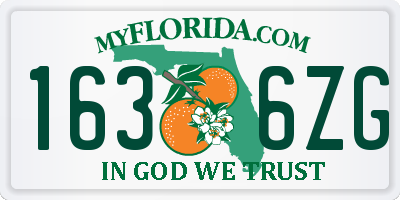 FL license plate 1636ZG