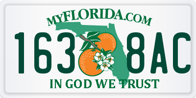 FL license plate 1638AC