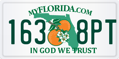 FL license plate 1638PT