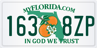 FL license plate 1638ZP