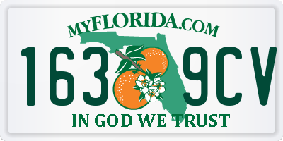 FL license plate 1639CV